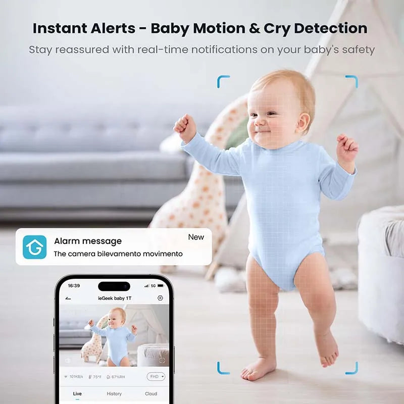 Baby Monitor with 2K Camera and Audio