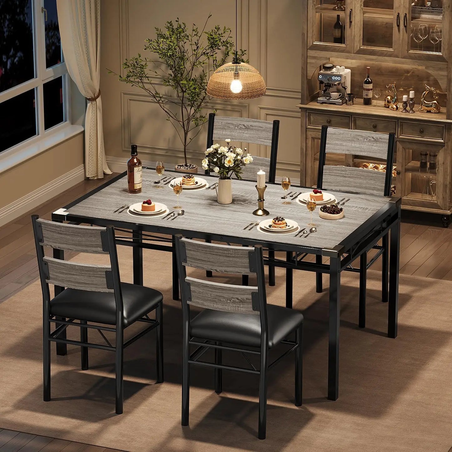 Wooden Dining Table with Corner Protector