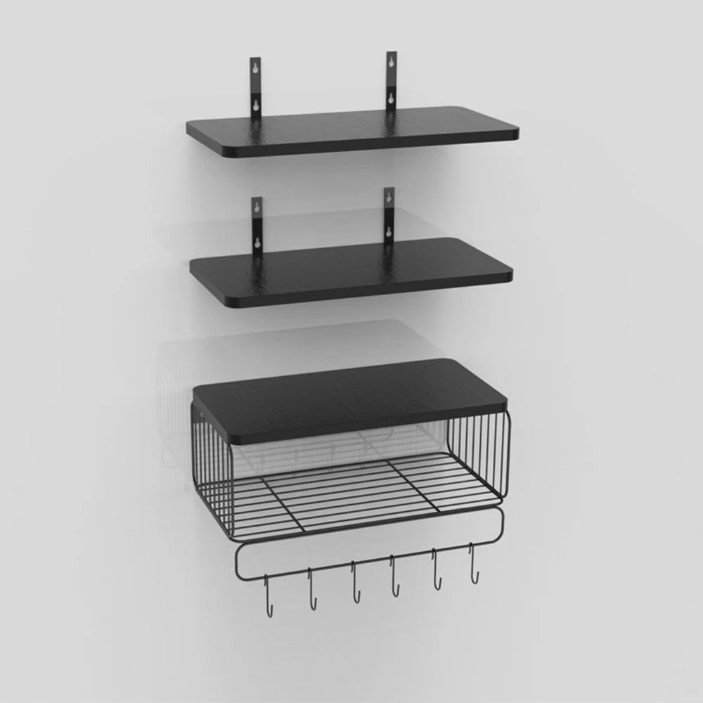 Wood Bathroom Wall Mounted Floating Shelves
