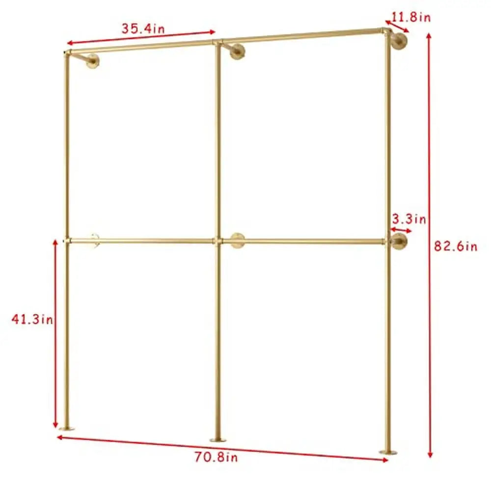 Heavy Duty Gold Wall Mount Laundry Rack