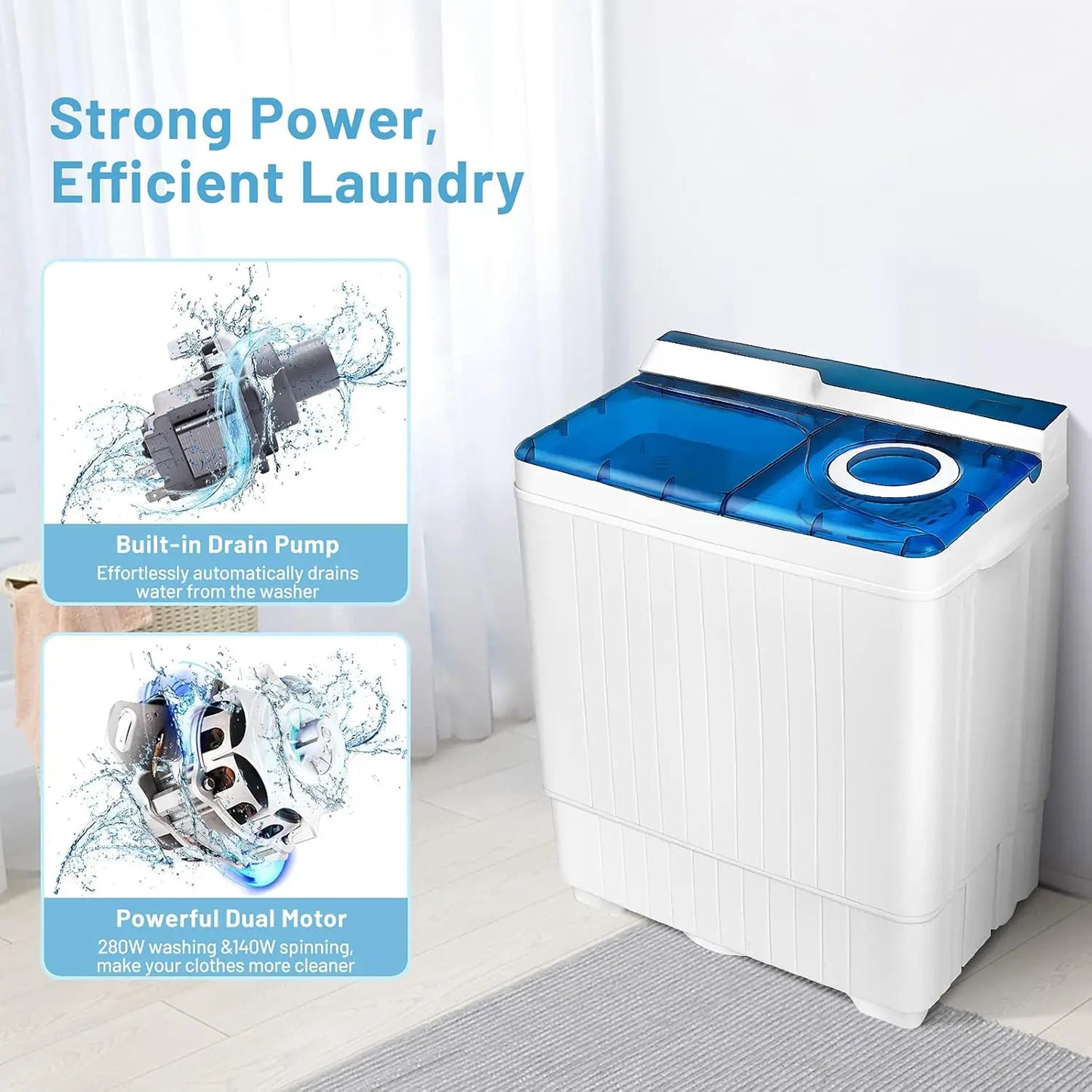 Twin Tub Washer with Spin Dryer