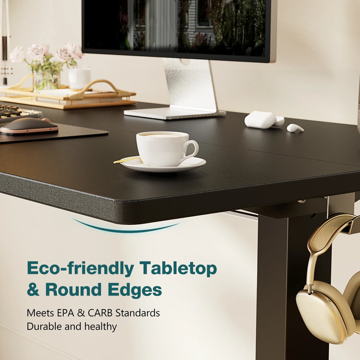 Electric Standing Computer Desk - Height Adjustable