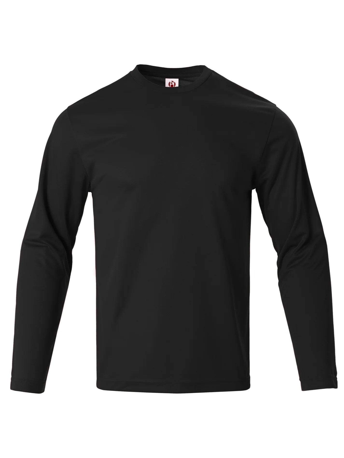 Men's Solid Color Round Neck T-shirt for Fitness and Running