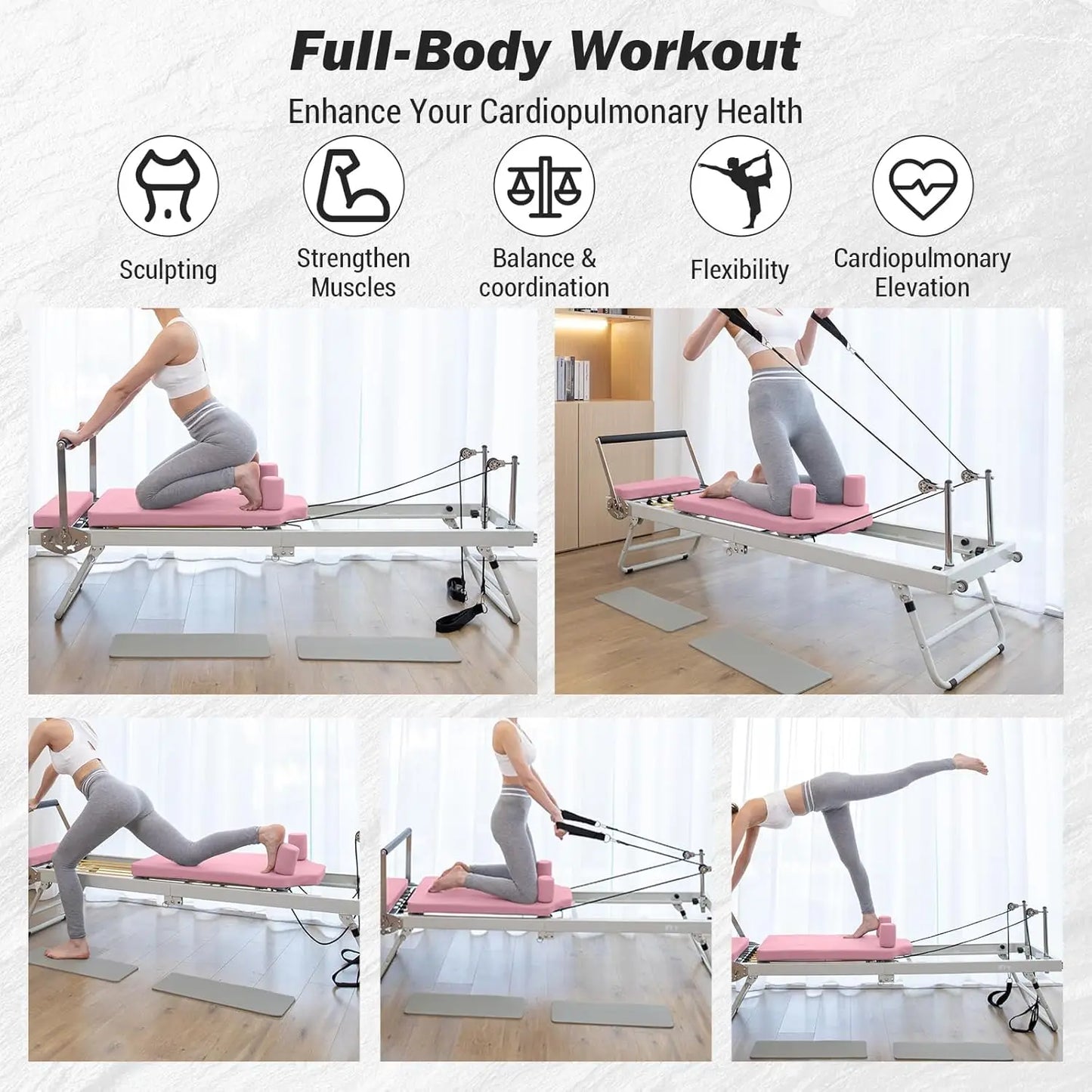 Adjustable Foldable Pilates Equipment Workout for Home