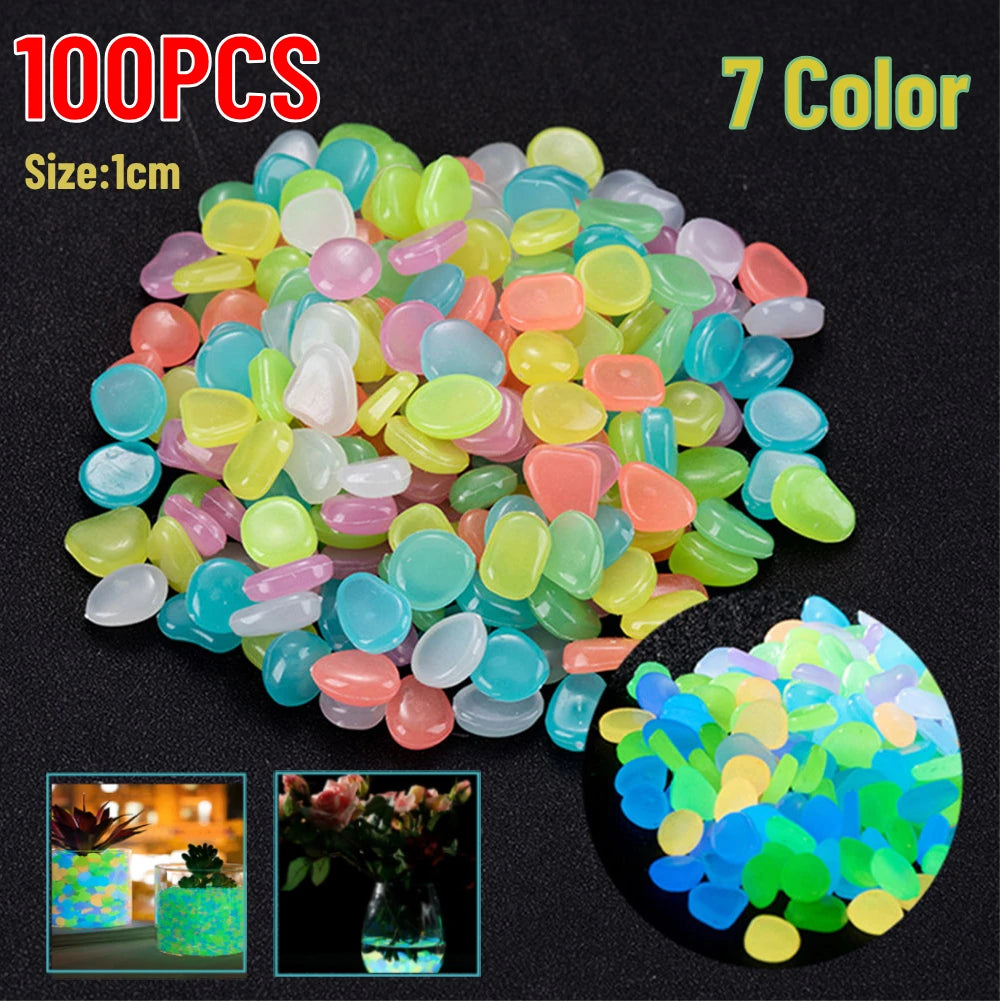 Garden Glow In The Dark Pebbles Stones Rocks For Yard And Walkways Decor