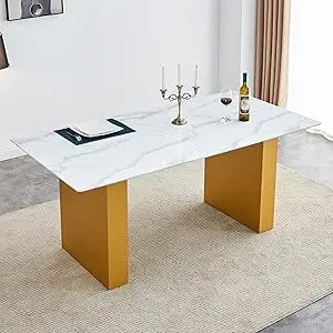 Dining Table Set with Tempered Glass Top