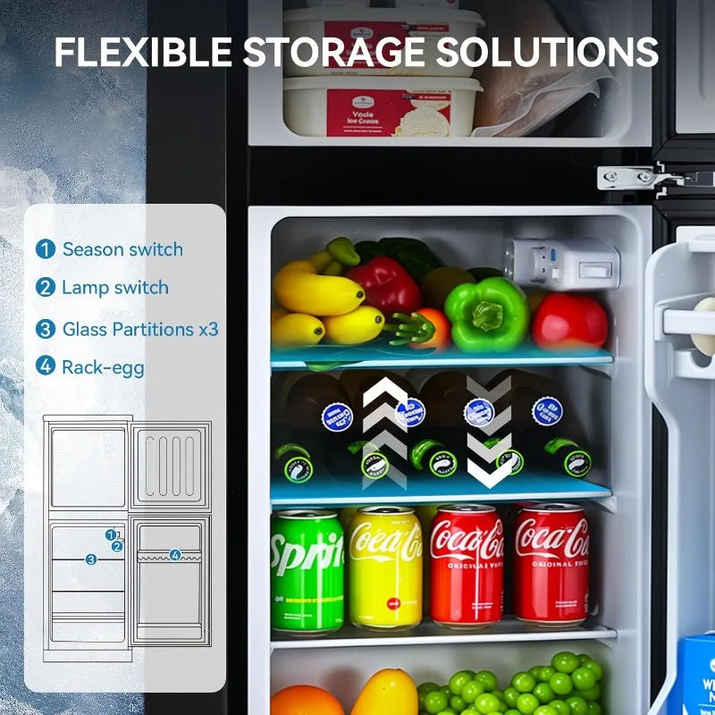 Fridge with Freezer with 6 Level Thermostat