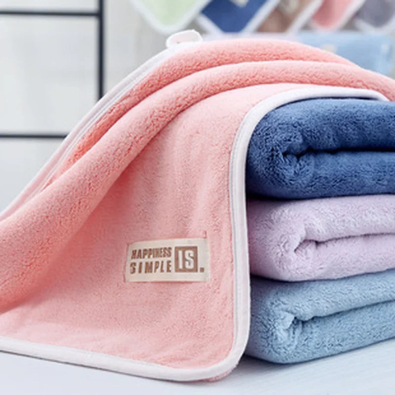 Bamboo Charcoal Coral Velvet Bath Towel