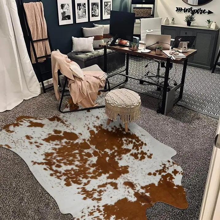 American style Animal Print Rug faux fur
