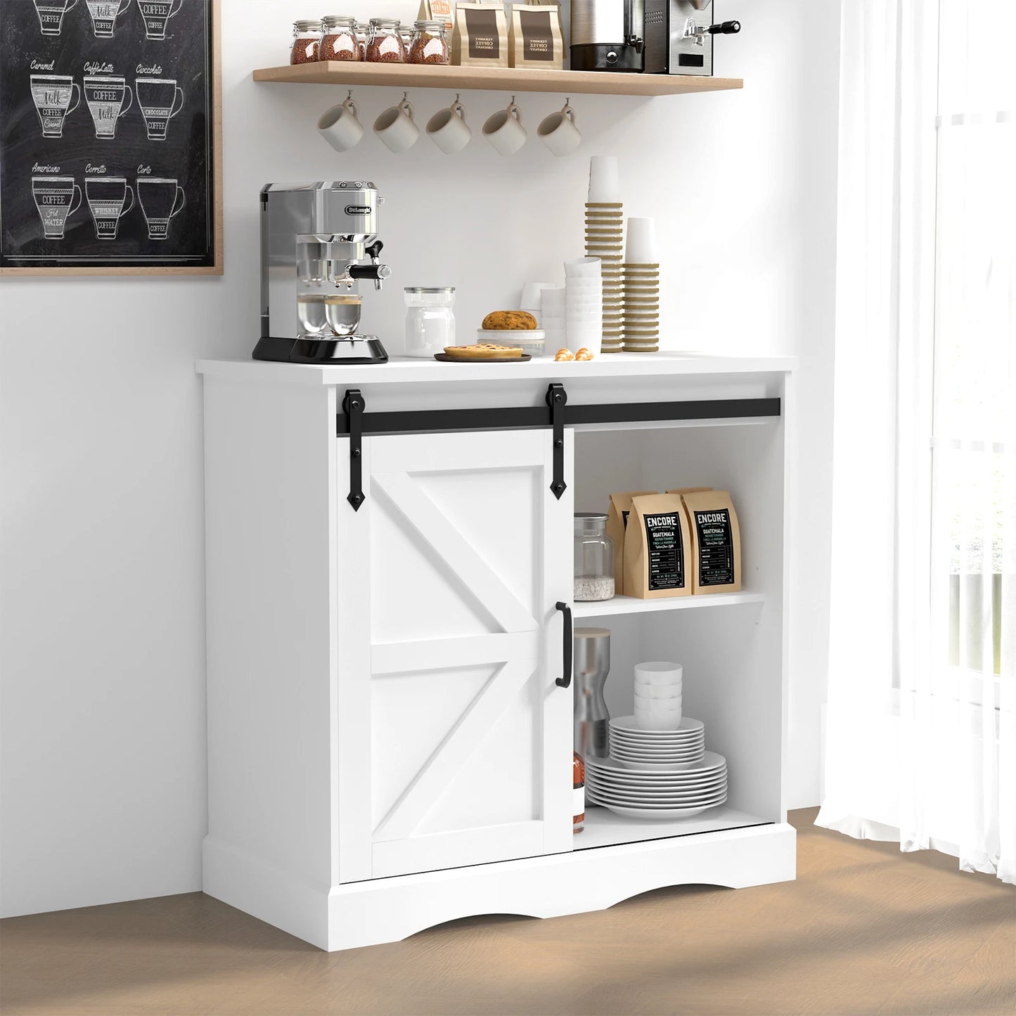 Rustic Coffee Bar Cabinet