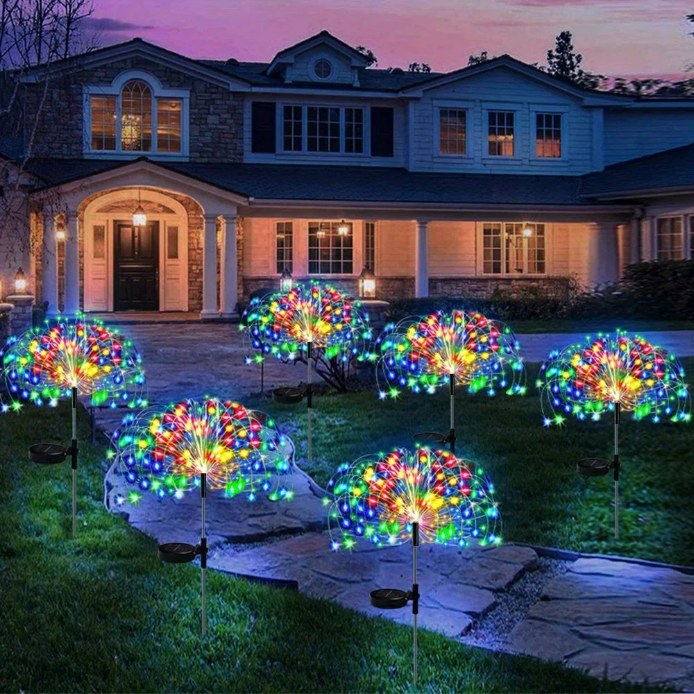 Garden LED Solar Fireworks Lights