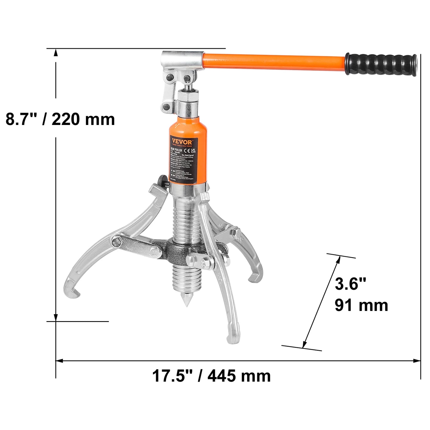 Hydraulic Gear Puller Separator Tools Adjustable Two Three Jaws Garage Repair Shop Gears