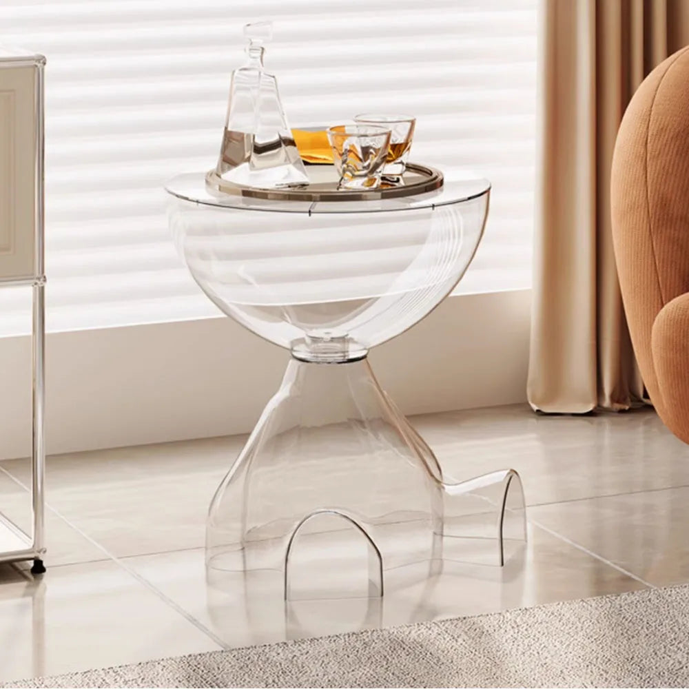 Transparent Small Flat Head Coffee Table