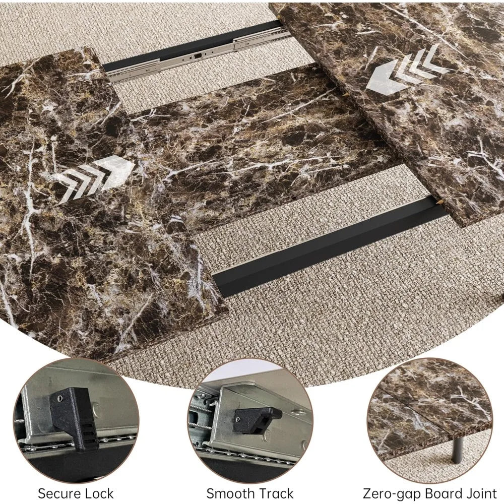 Extendable Dining Table with Upholstered Chairs
