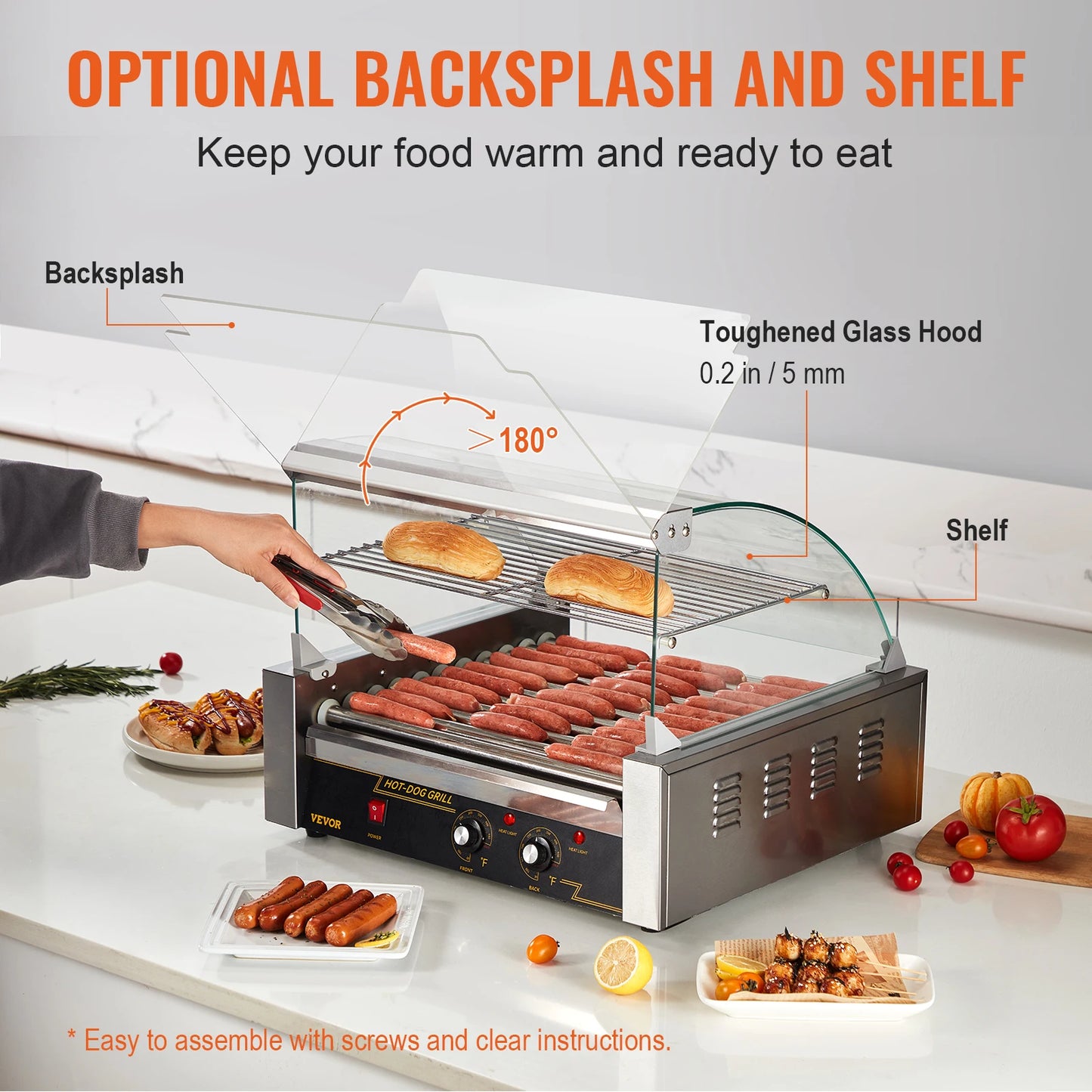 Electric Rods Commercial Hot Dog Roller
