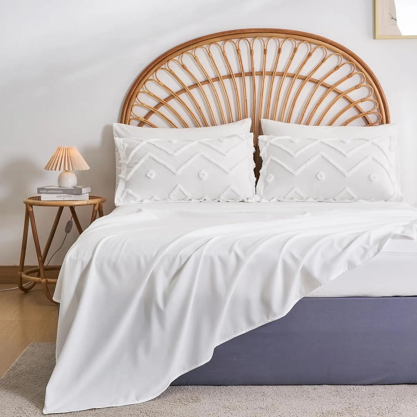 Farmhouse Shabby Chic Embroidery Bed Set