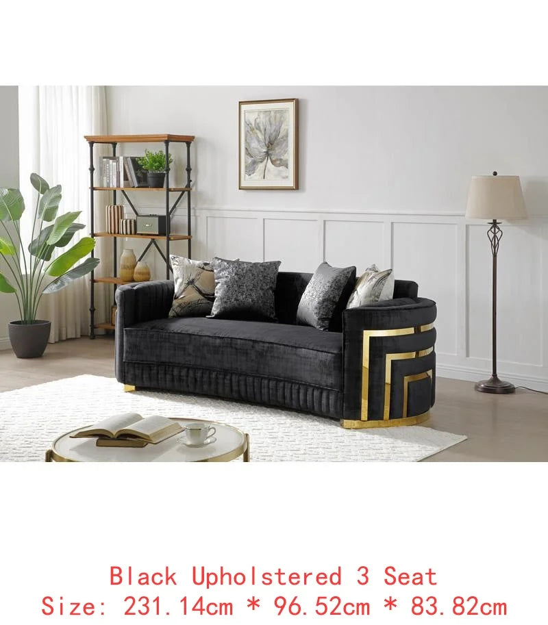 Elegant and Comfortable Modern Design Black Sofa