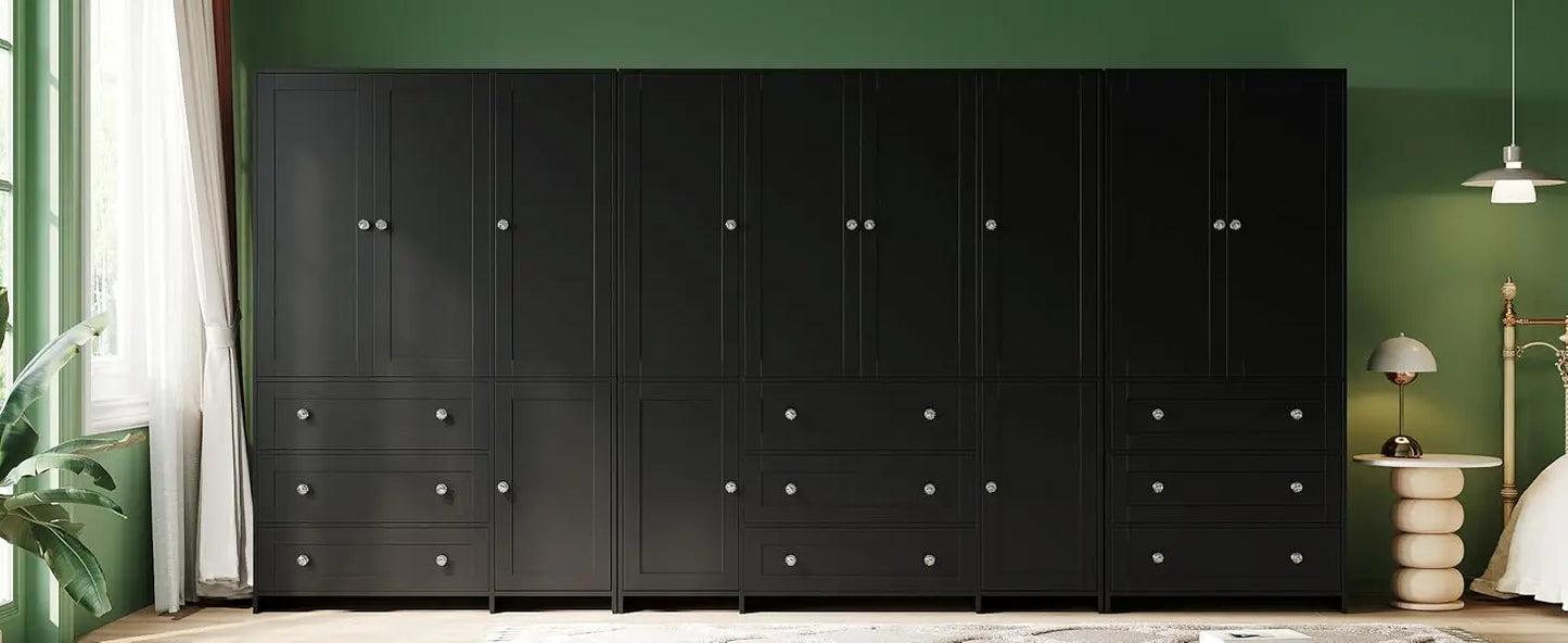 Armoire Wardrobe Closet Storage Cabinet with Hanging Rod