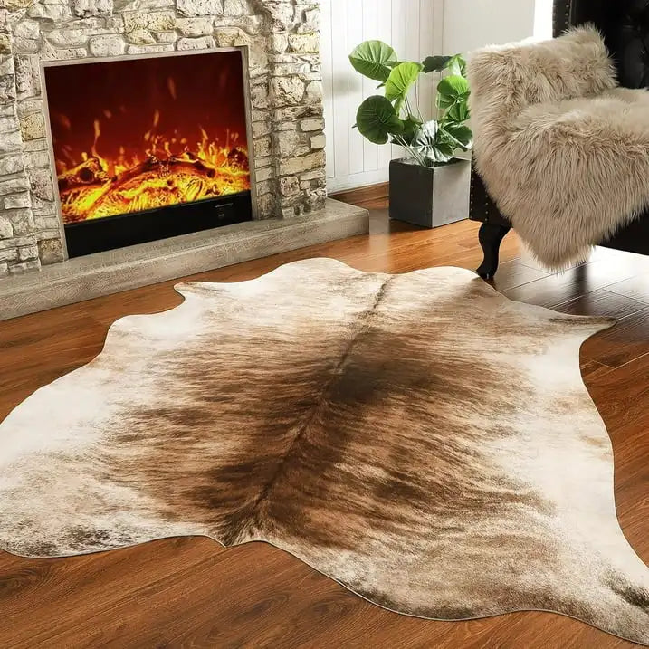 American style Animal Print Rug faux fur
