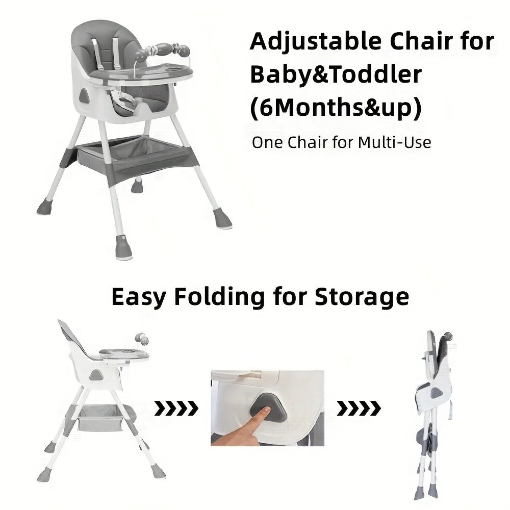 Easy to Clean Foldable Baby High Chair