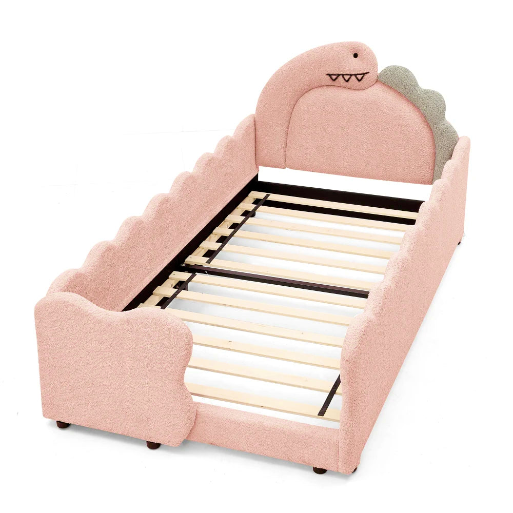 Cute Dinosaur-Shaped Bed with Safety Guardraild