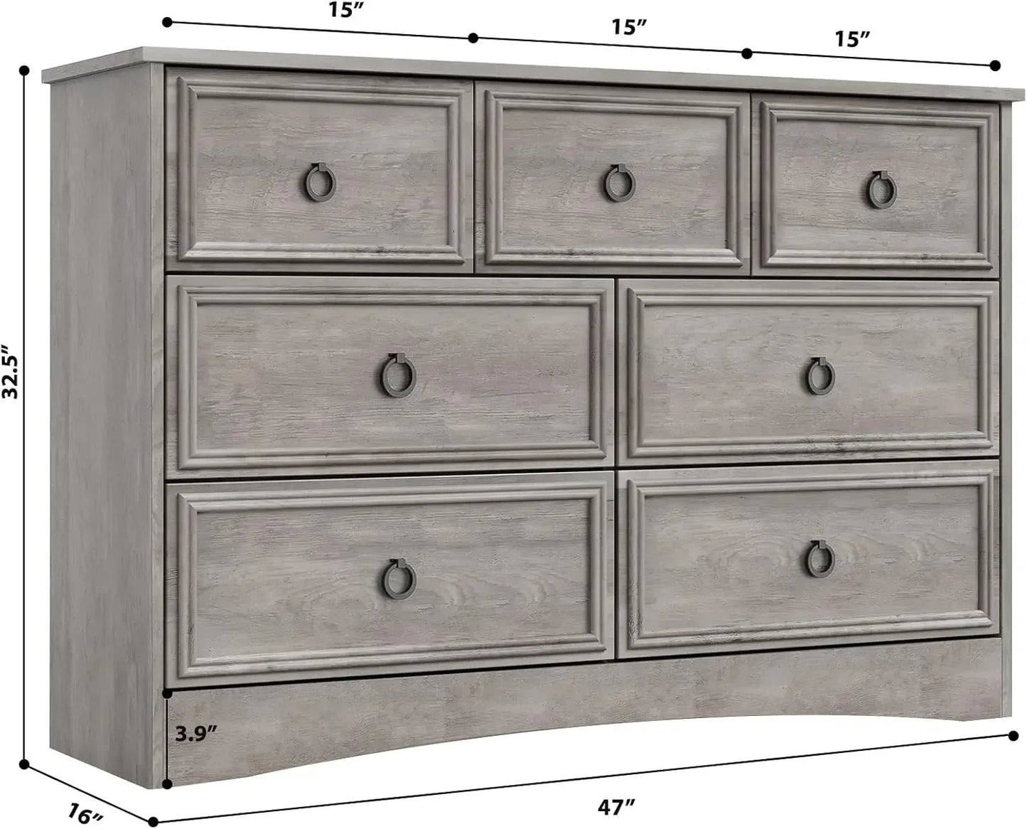 Modern Dresser Organizer with Textured Borders