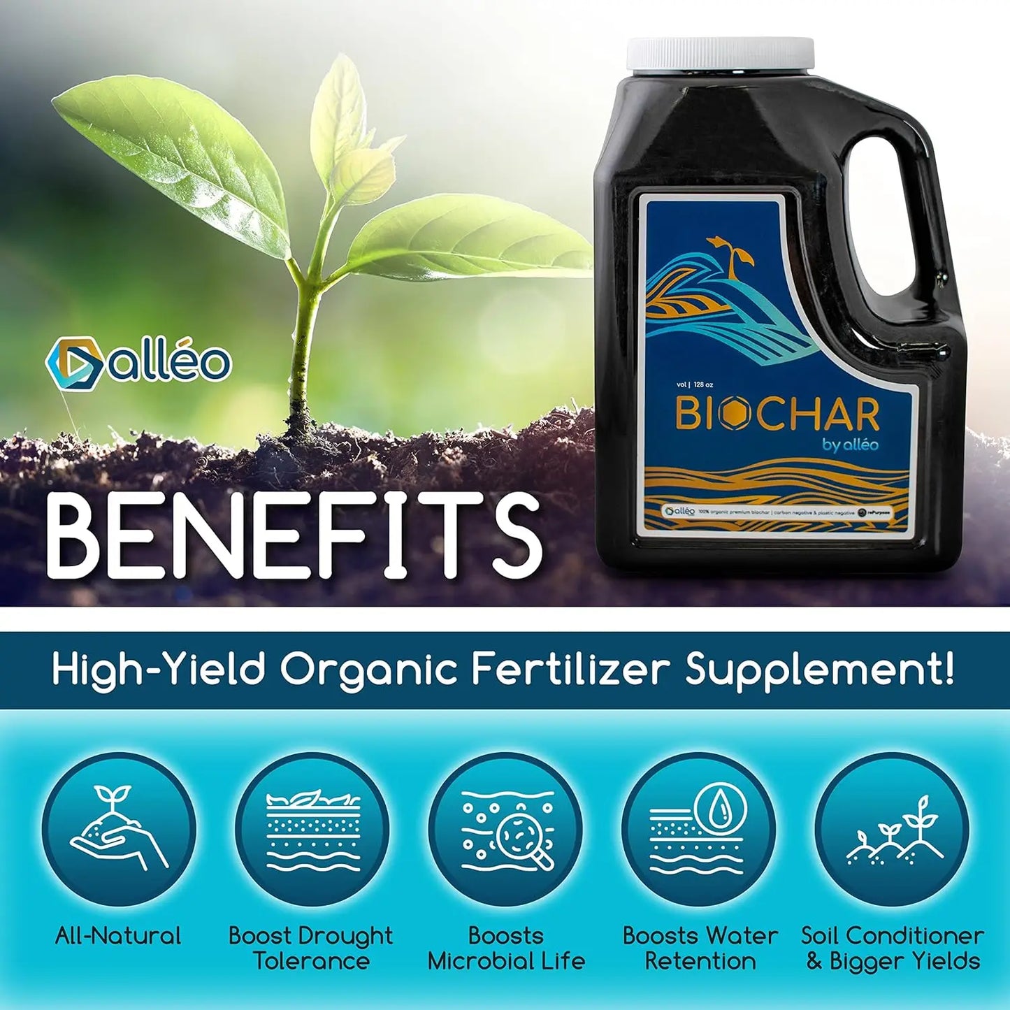 Charcoal Soil - All Natural Enhancer for Garden and Potting Soil