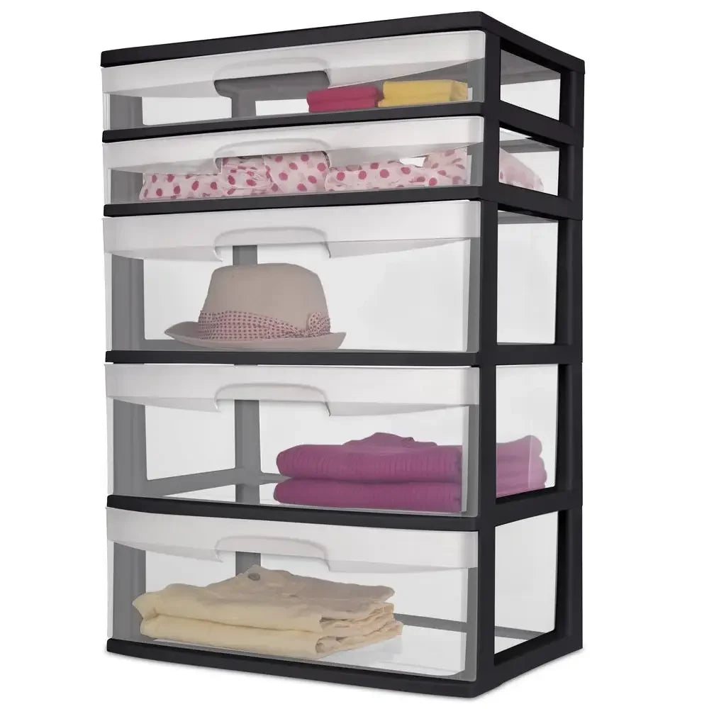 Plastic Wide Tower Organizer Storage Unit