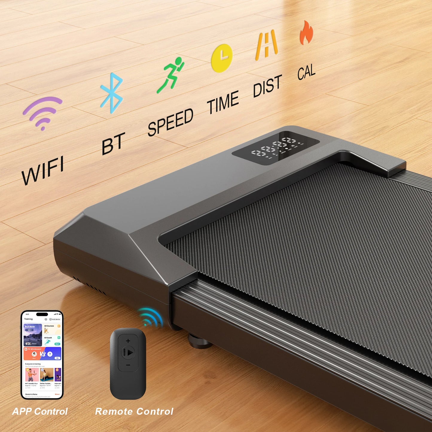 Extended Belt Treadmill Data Monitor Walking Pad
