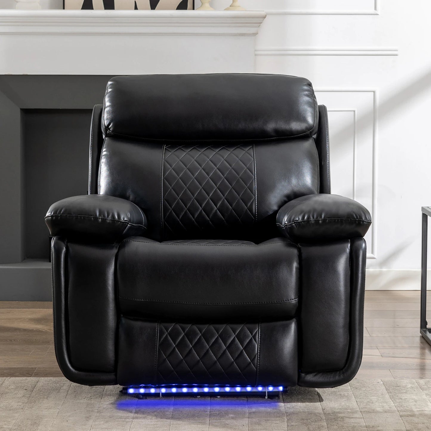 Power Recliner Chair w/LED Light - USB Port Faux Leather Electric Chair