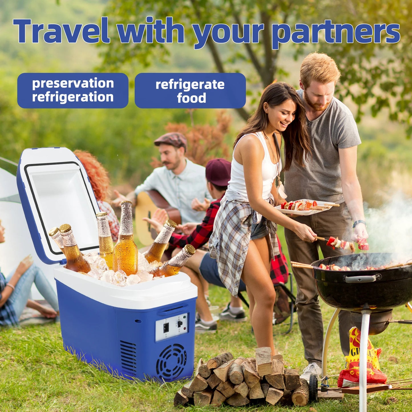 Portable Mini Fridge for Patio