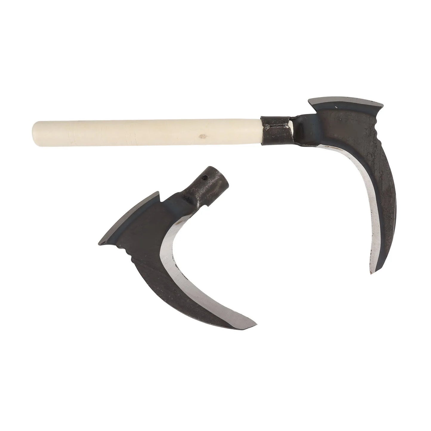 Double Scythe High Manganese Steel Double Scythe Multifunctional Mowing Cutting Trees Double Sickle for Gardening Tools