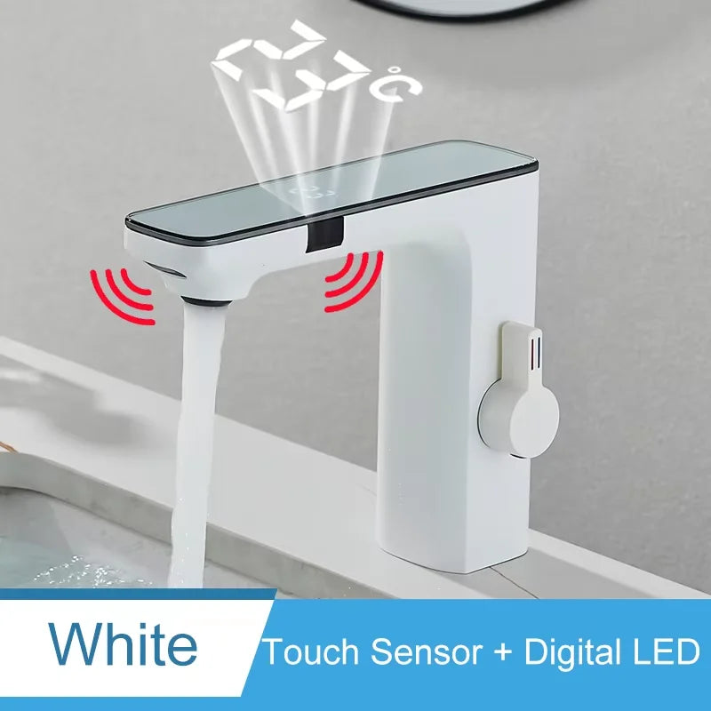 Basin Faucet Touch Sensor Digital LED Temperature