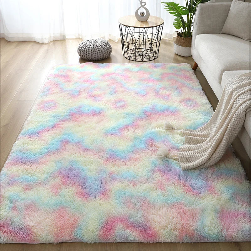 Fluffy Carpet Modern Home Decor Mats Thickened Non-Slip