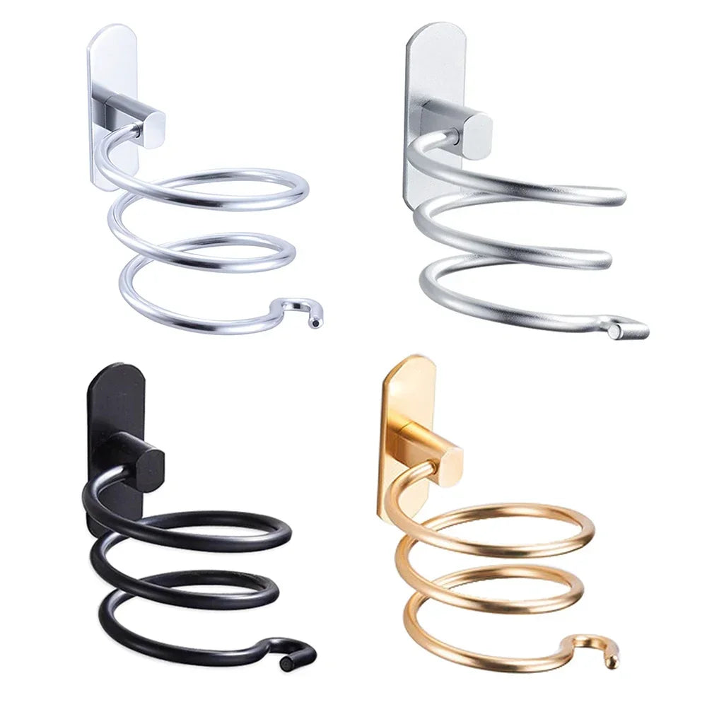 Bathroom Accessory Hair Dryer Holder Wall Mounted Organizer