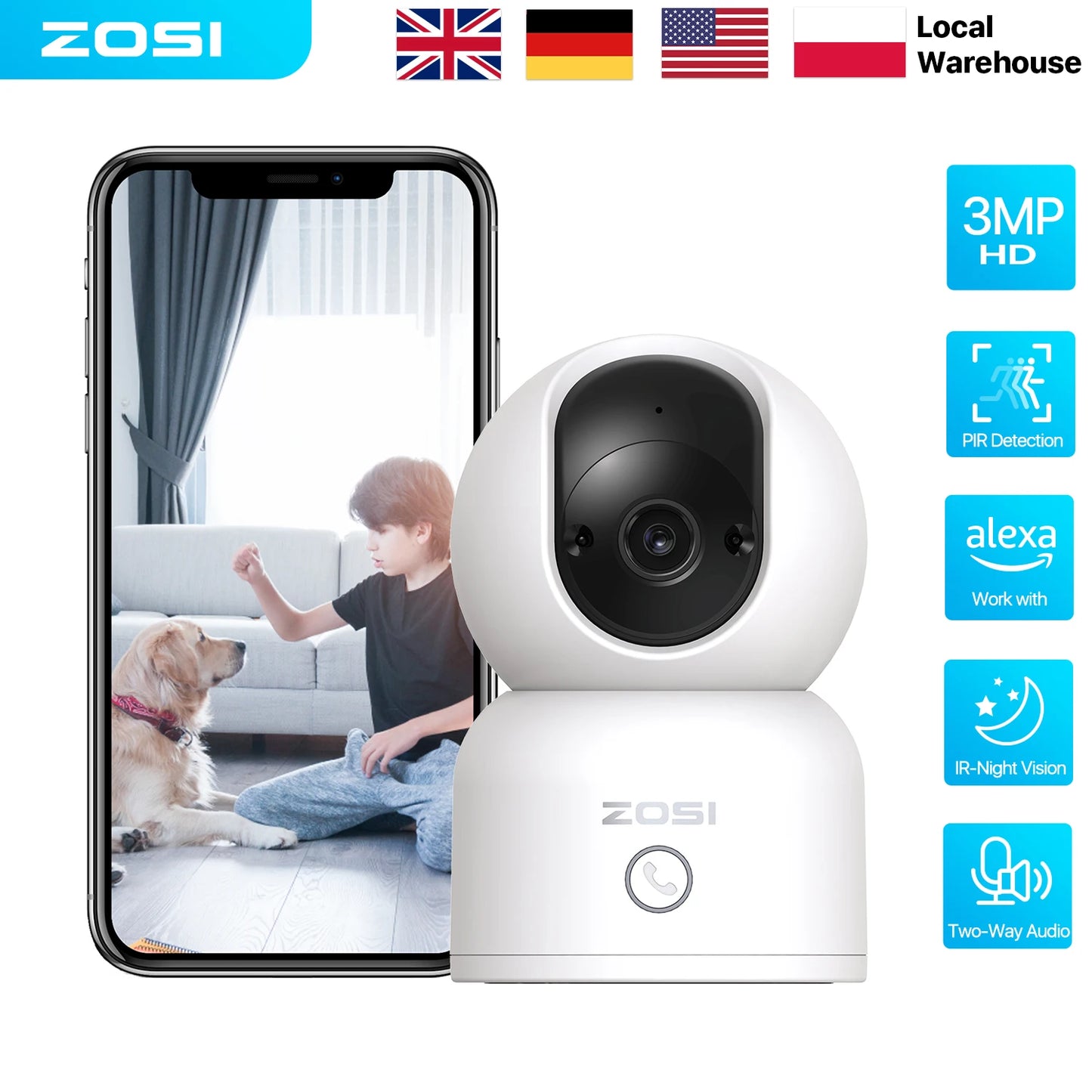 Indoor Pan/Tilt Smart Security Camera