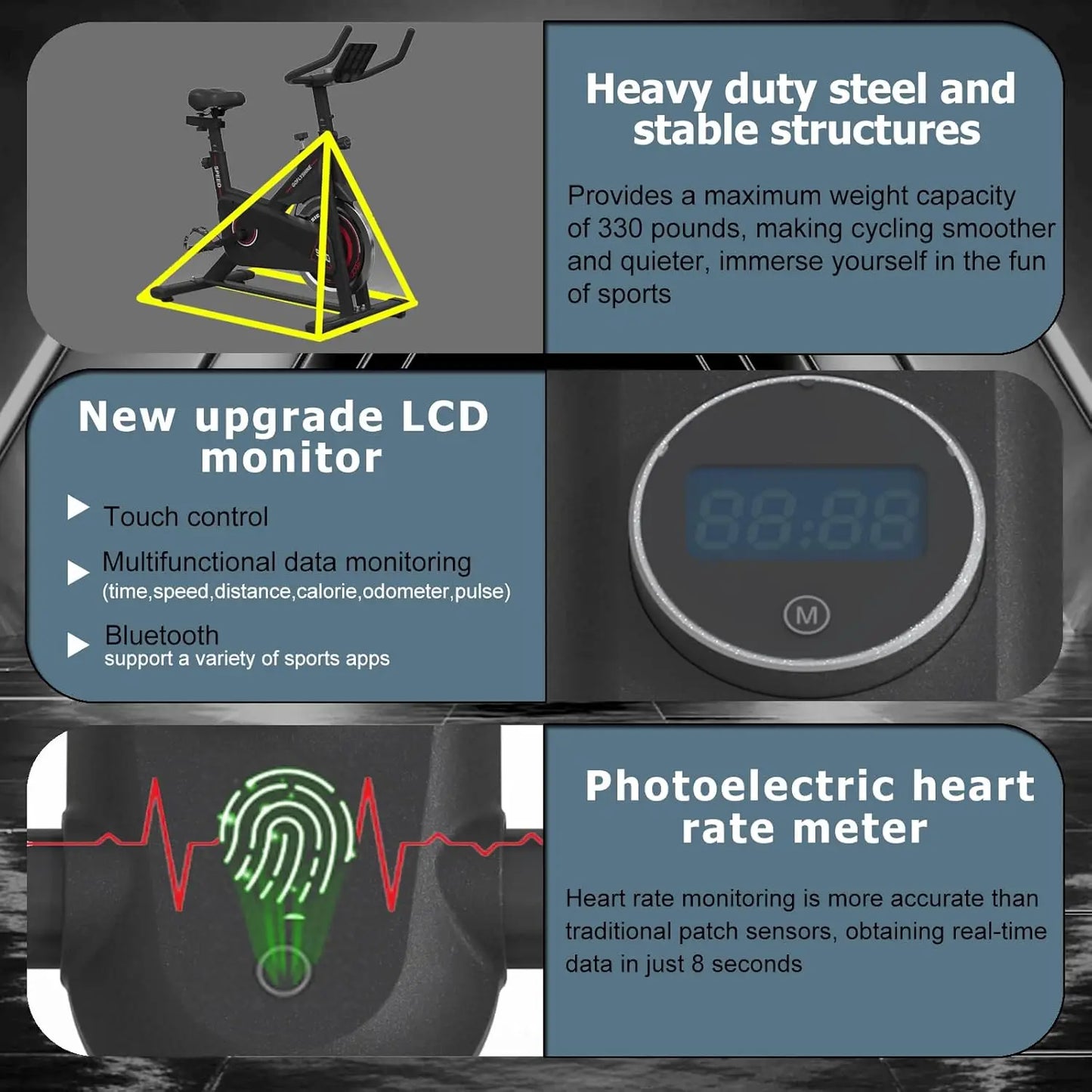 Indoor Stationary Exercise Bike for Home