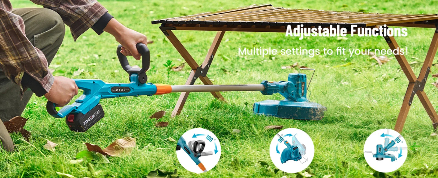 Electric String Trimmer Leaf Blower Combo Kit