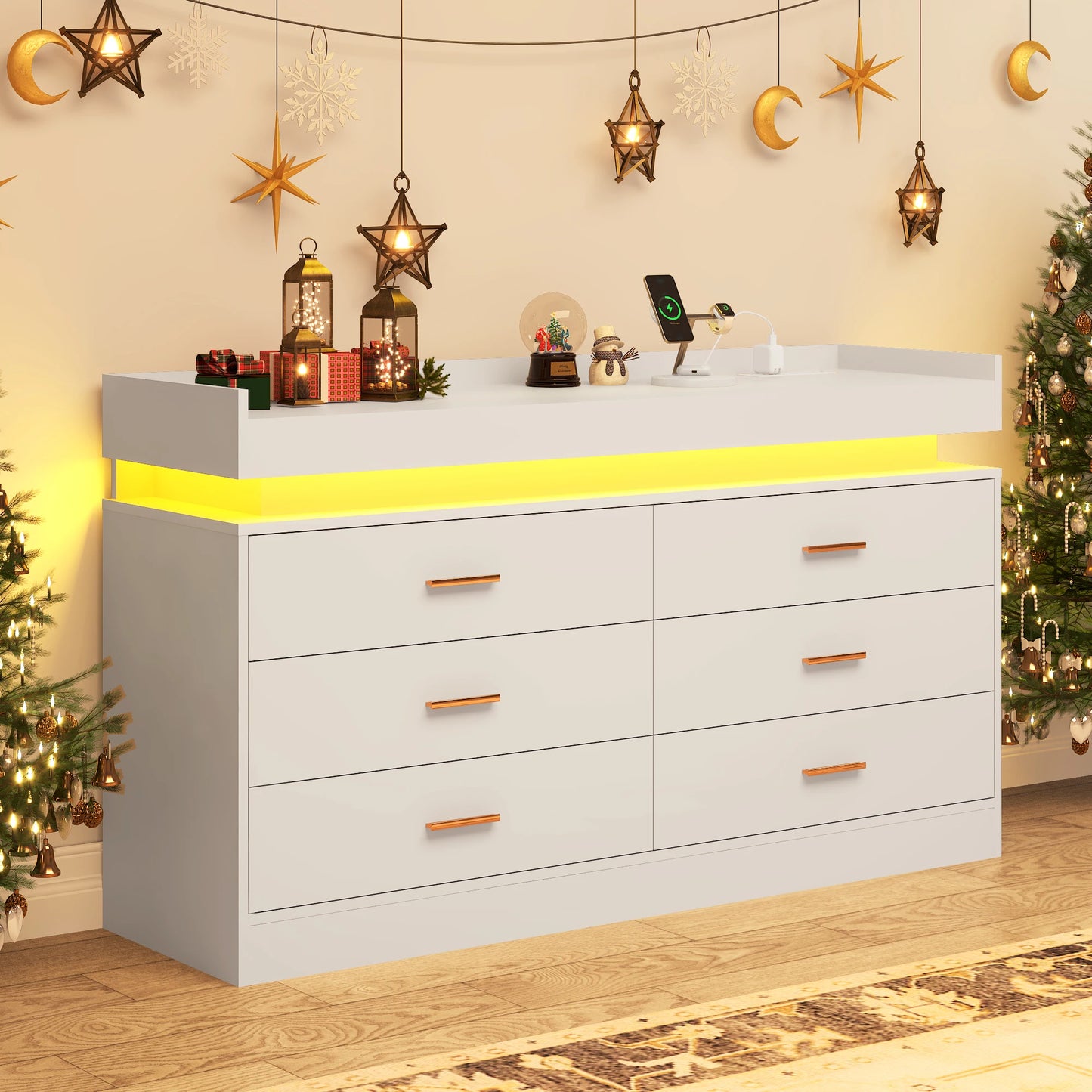 Modern Chest Drawers with LED Light for the Bedroom