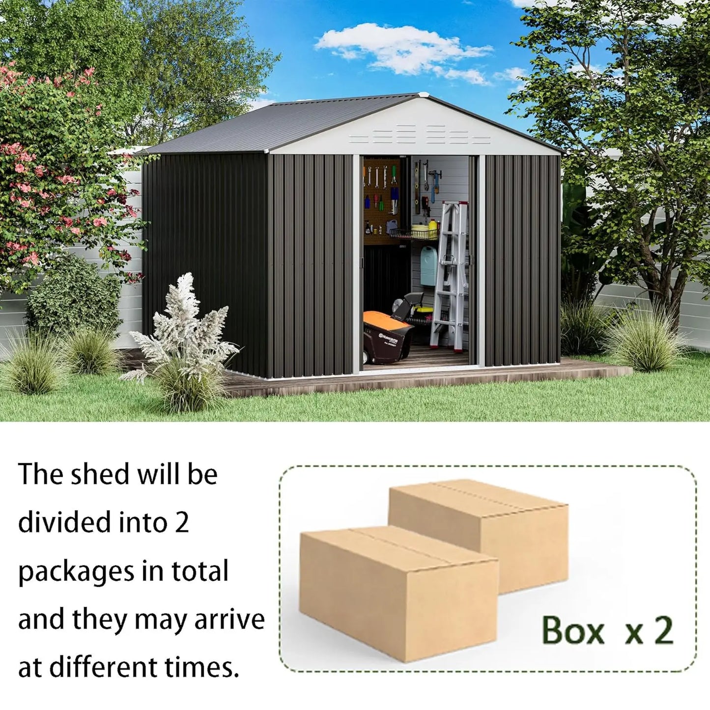 Garden Shed with Sliding Door
