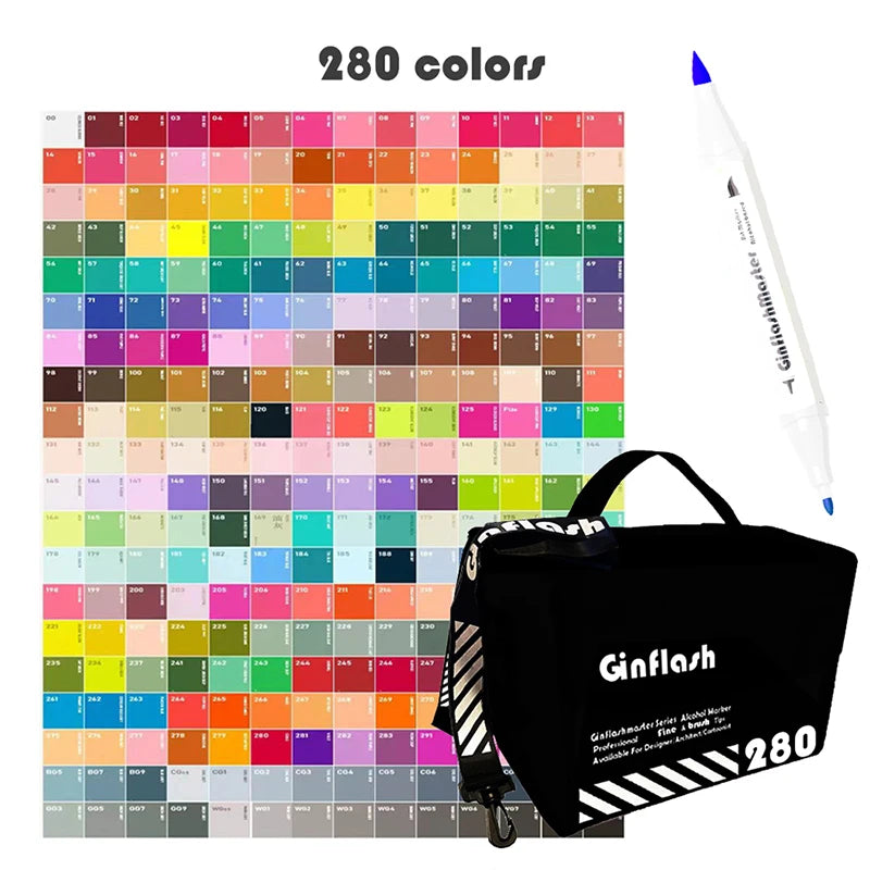 Ginflash Brush & Fine Comic Art Markers