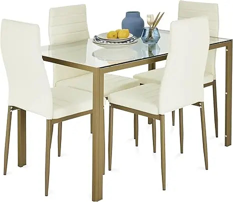 5-Piece Glass Dining Set
