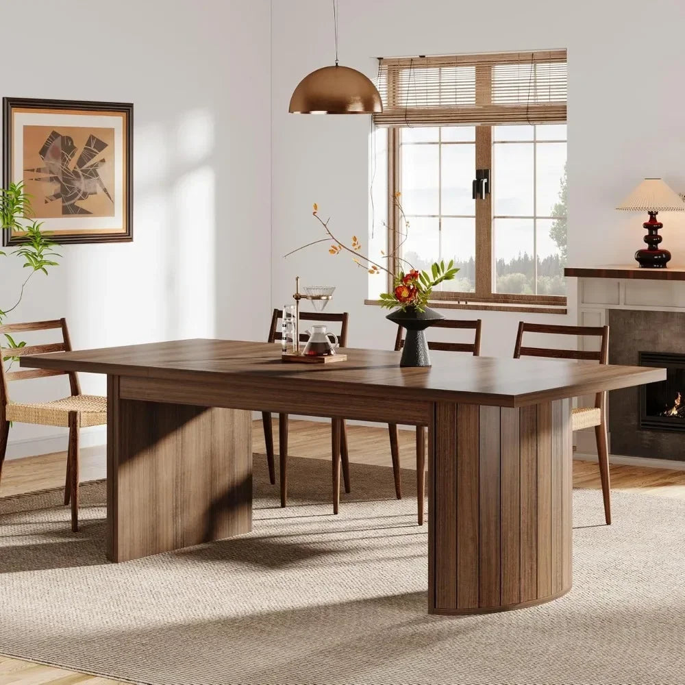 Extra Long Dining Table with Wooden Tabletop