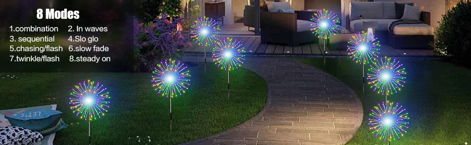 Patio Solar Firework String Lights