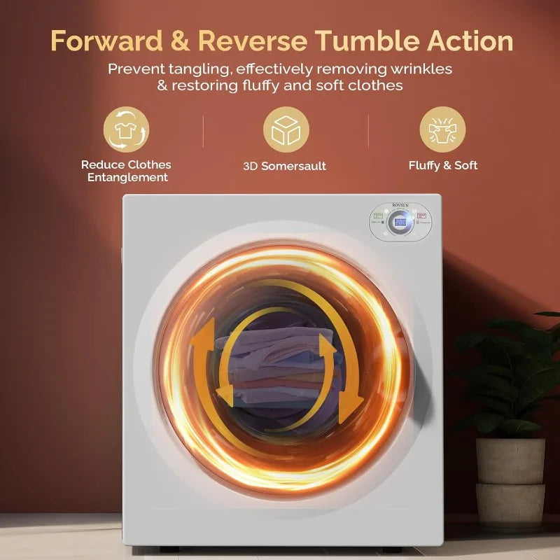 Fast Drying Front Load Tumble Laundry Dryer with Stainless Steel Tub