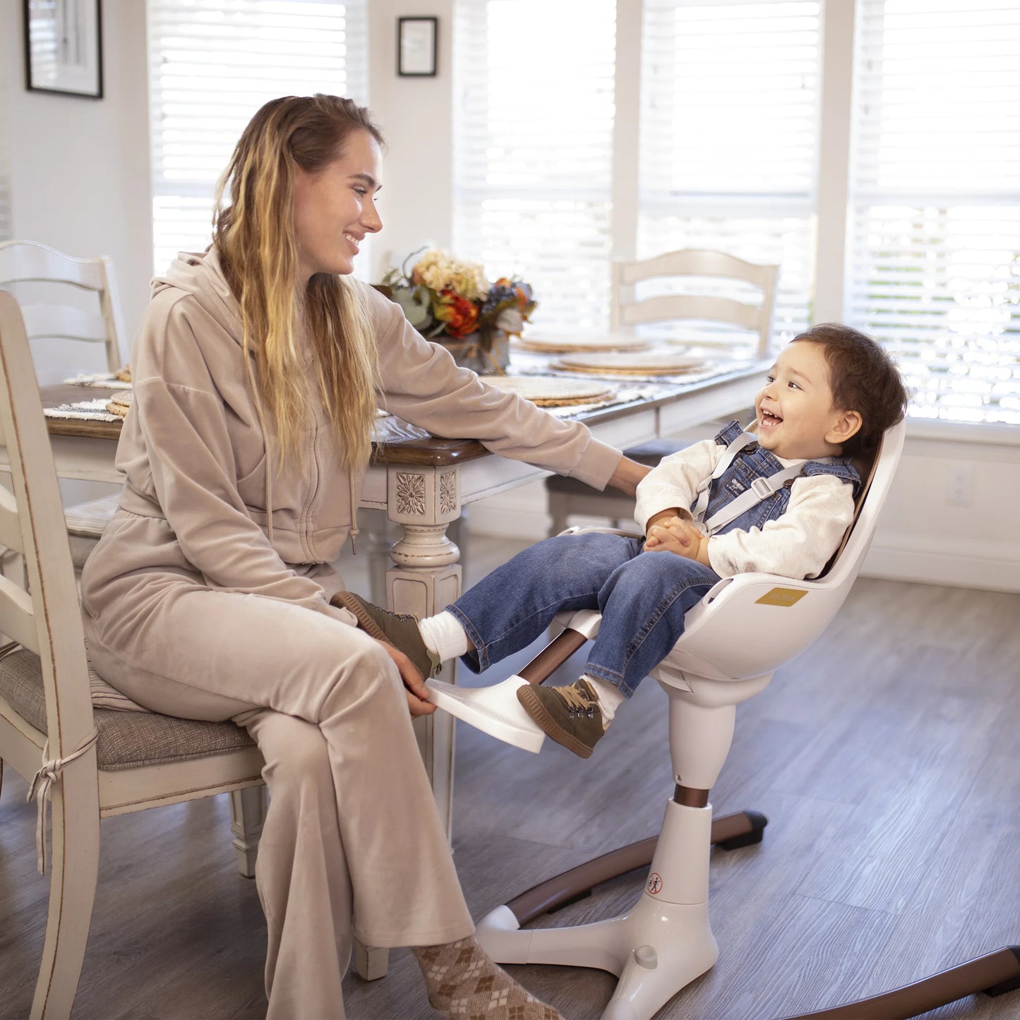 Baby High Chair with Adjustable Seat Heigh