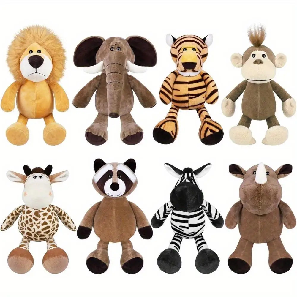 Safari Stuffed Animals Plush Set