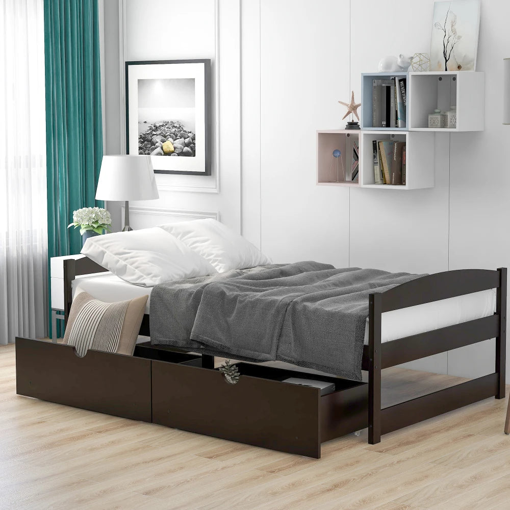 Twin Size Boys Bunk Platform Bed