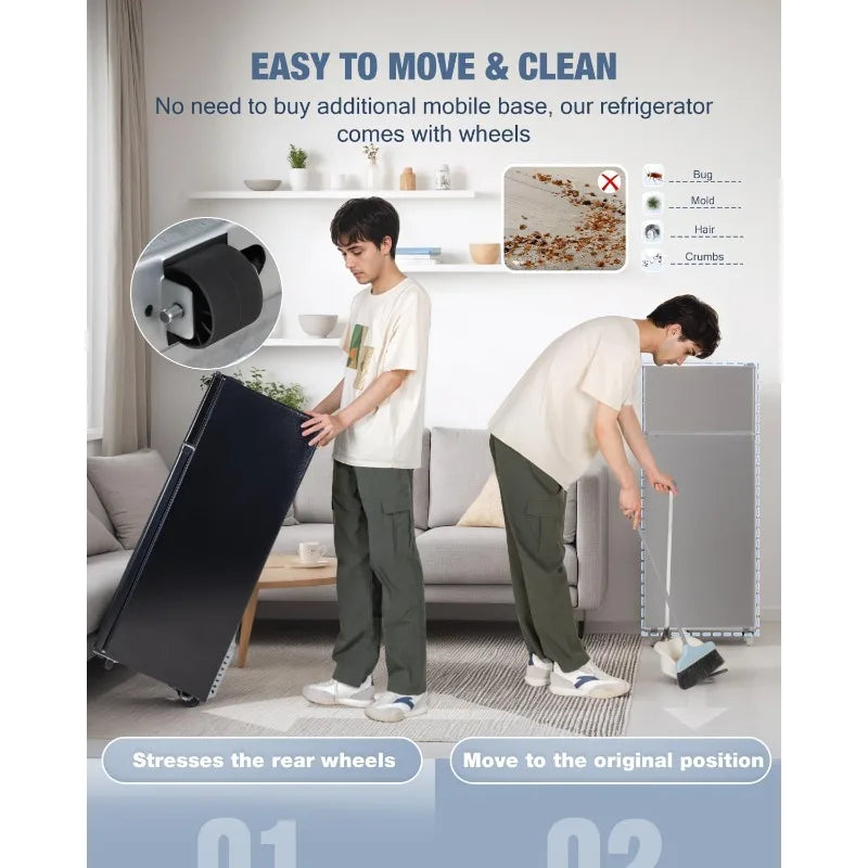 Double Door Refrigerator with Freezer