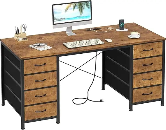 Home Office Desk with Power Outlets